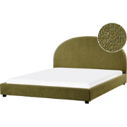 VAUCLUSE - Tweepersoonsbed - Olijfgroen - 180 x 200 cm - Bouclé
