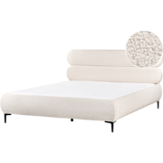 LESSAY - Tweepersoonsbed - Off-white - 180 x 200 cm - Bouclé