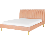 MARVILLE  - Tweepersoonsbed - Perzik - 180 x 200 cm - Fluweel