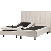 DUKE II - Bed verstelbaar - Lichtbeige - 180 x 200 cm - Polyester