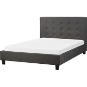 ROCHELLE  - Tweepersoonsbed - Donkergrijs - 140 x 200 cm - Polyester