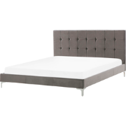 AMBERT  - Tweepersoonsbed - Grijs - 180 x 200 cm - Fluweel