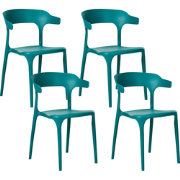 GUBBIO - Eetkamerstoel set van 4 - Groen/Blauw - Kunststof