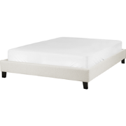 ROANNE - Tweepersoonsbed - Lichtbeige - 140 x 200 cm - Polyester