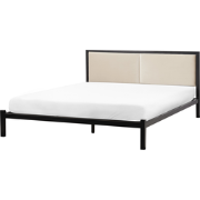 CLAMART - Tweepersoonsbed - Lichtbeige - 140 x 200 cm - Metaal