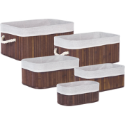 TALPE - Manden set van 5 - Bruin - Bamboehout