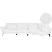 KANSSELI - Driezitsbank - Wit - Boucléstof