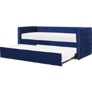 GASSIN - Onderschuifbed - Marineblauw - 90 x 200 cm - Fluweel