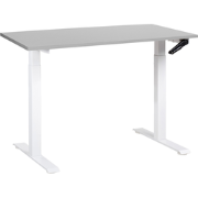 DESTINES - Verstelbaar bureau - Lichtgrijs - 120 x 72 cm - Spaanplaat