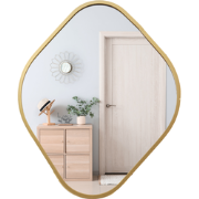 MISOU Spiegel - Organische Vorm - 27x34cm - Wandspiegel - Goud - Miroi...