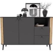 Dressoir met 2 laden, 2 deuren en 1 nis L 138 cm - PURE