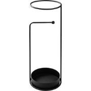 Paraplubak van zwart metaal H60 cm