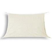 hanSe® Schaduwdoek Rechthoek Waterdoorlatend 2x5 m Zonnedoek Creme