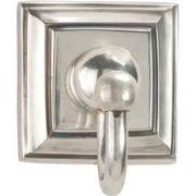 Kledinghaak van verouderd zilverachtig messing - ALPHA