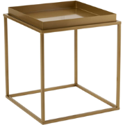 Vierkante bijzettafel met blad met randen H52 cm - SKYE