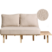 SALO - Tweezitsbank met tafeltje - Beige - Bouclé