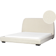 ROISEL - Tweepersoonsbed - Lichtbeige - 160 x 200 cm - Bouclé