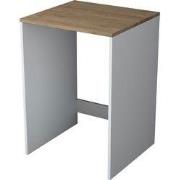 Wasmachinerek in wit en walnootdecor H91,8 cm - JUNE