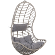 PINETO - Hangstoel - Lichtgrijs - PE rotan