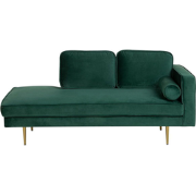 MIRAMAS - Chaise longue - Smaragdgroen - Rechterzijde - Fluweel