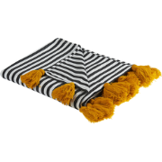 SUNWAL - Plaid - Zwart - 130 x 170 cm - Polyester