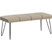 BETIN - Hocker - Beige - Kunstleer