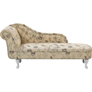 NIMES - Chaise longue - Beige - Linkerzijde - Polyester