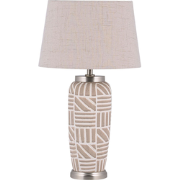 TRAISEN  - Tafellamp - Beige - Keramiek