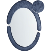 MASSAY - Wandspiegel - Donkerblauw - Fluweel