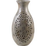 MEGARA - Decoratieve vaas - Grijs - Klei