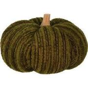 Clayre & Eef Decoratie Pompoen Groen Polyester