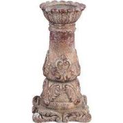 PTMD Kandelaar Burnt - 16x16x30 cm - Cement - Rood