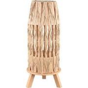 PTMD Tafellamp Alleene - 31x31x75 cm - Hout - Creme