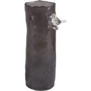 Vaas Bird On Branch - Donkergrijs - 9.5x9.5x27cm