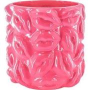 Pot - Kisses - Ceramics - Neon Pink - 17,5x17,5x17,5cm