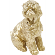 Ornament - Labradoodle - Polyresin - Gold - 10,5x5x9cm
