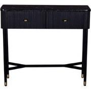 Sidetable Zwart Met Marmer - Japandi Style - 90x33x80cm - Giga Meubel