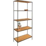 Wandkast Bruin - 5 Planken - MDF - Kast Vita