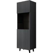 Meubella - Vitrinekast Vintar - Antraciet - 60 cm
