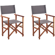 CINE  - Tuinstoel set van 2 - Grijs - Polyester
