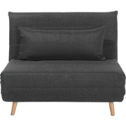 SETTEN  - Slaapbank 1-zit - Donkergrijs - Polyester