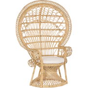 EMMANUELLE - Fauteuil - Natuurlijk - Rotan