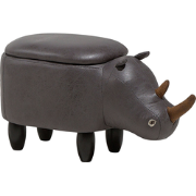 RHINO - Hocker - Donkergrijs - Kunstleer