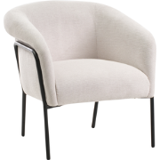KROSSEN - Fauteuil - Lichtbeige - Polyester
