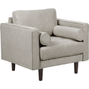NURMO - Fauteuil - Taupe - Polyester