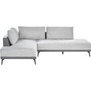 MYKEN - Hoekbank - Lichtgrijs - Rechtszijdig - Polyester/Kunstleer