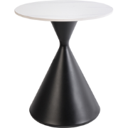 HAIWEE - Bijzettafel - Zwart/Wit - Gesinterde steen