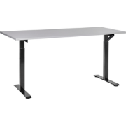 DESTINES - Verstelbaar bureau - Grijs/Zwart - 160 x 72 cm - MDF