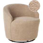 DAVIK - Fauteuil - Taupe - Bouclé