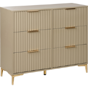 WALCOTT - Ladekast met 6 lades - Beige - MDF
